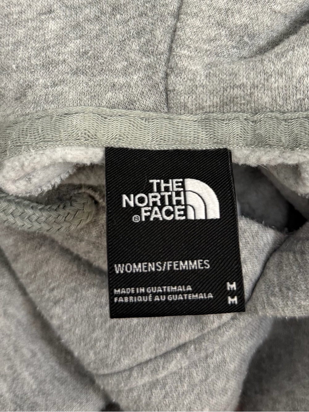 NEW The North Face Hoodie Gray Fleece Pullover Pink Logo Sweatshirt Size M - Picture 5 of 10